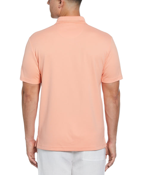 Solid Textured Polo (Peach Pink) 