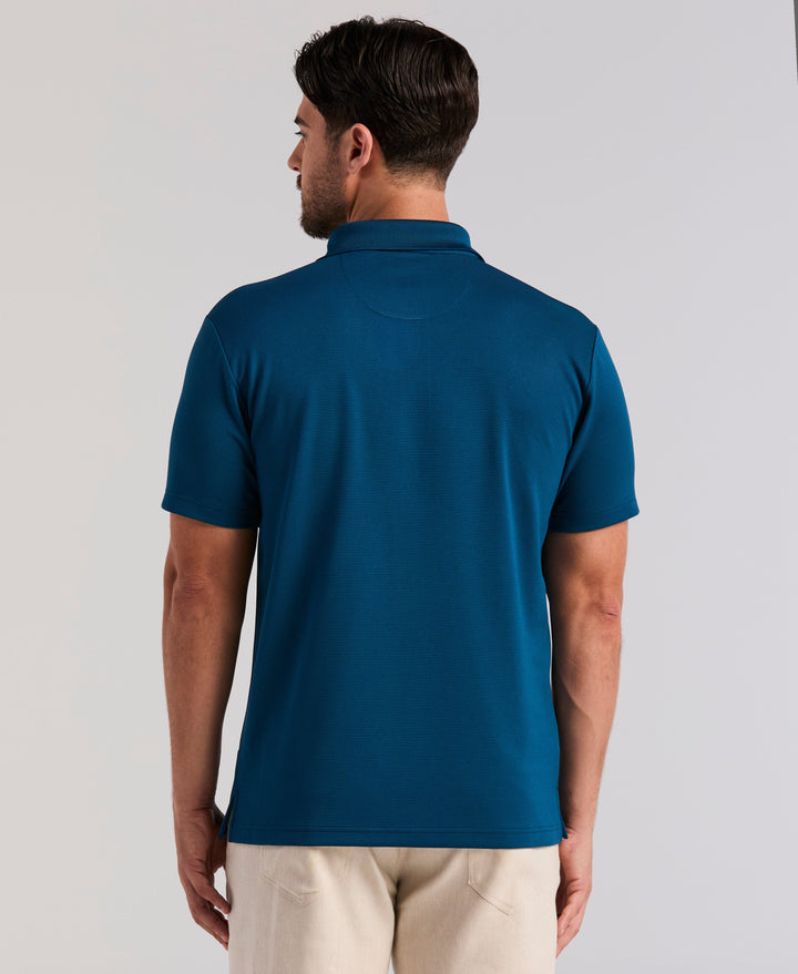 Wicking Ottoman Golf Polo Shirt (Sailor Blue) 