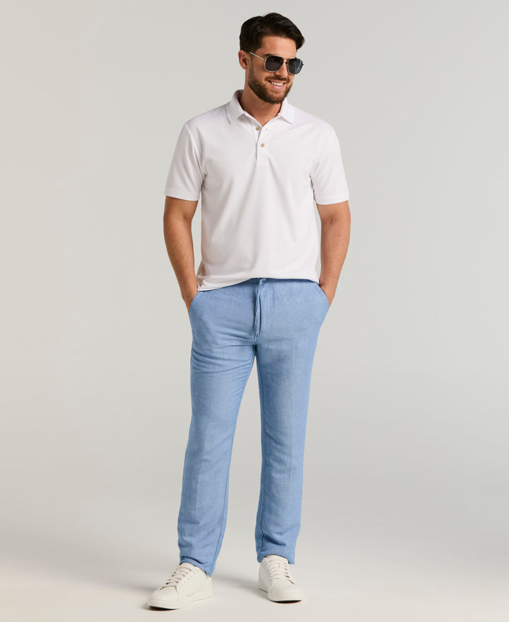 Wicking Ottoman Golf Polo Shirt (Bright White) 