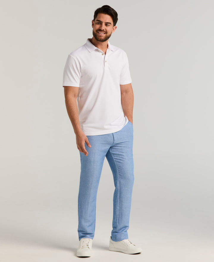 Wicking Ottoman Golf Polo Shirt (Bright White) 