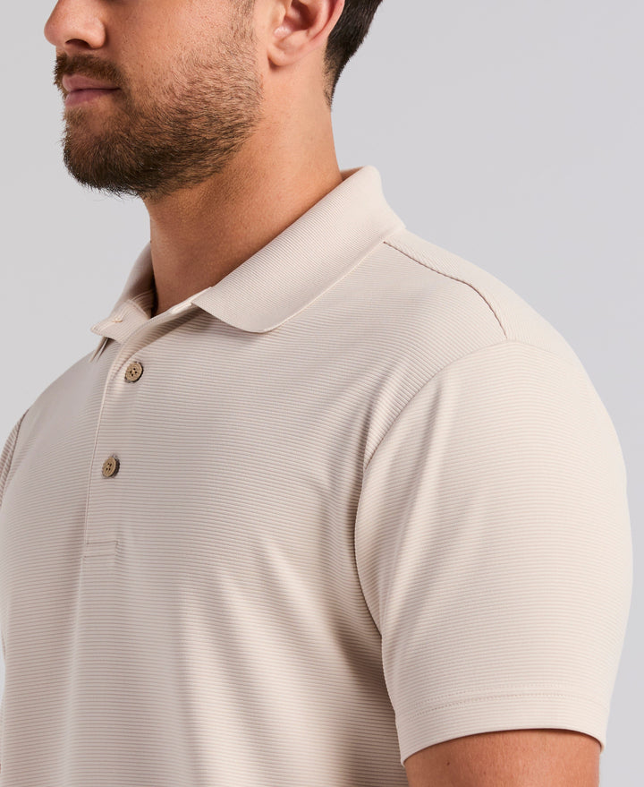 Wicking Ottoman Golf Polo Shirt (Moonbeam) 