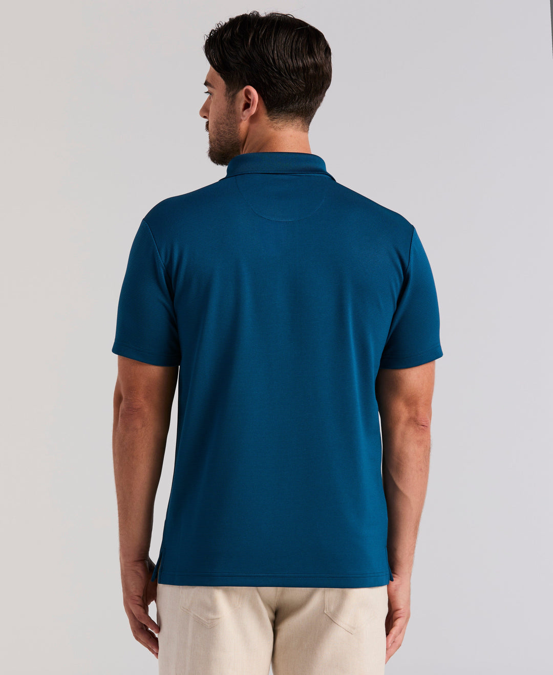 Wicking Ottoman Golf Polo Shirt (Sailor Blue) 