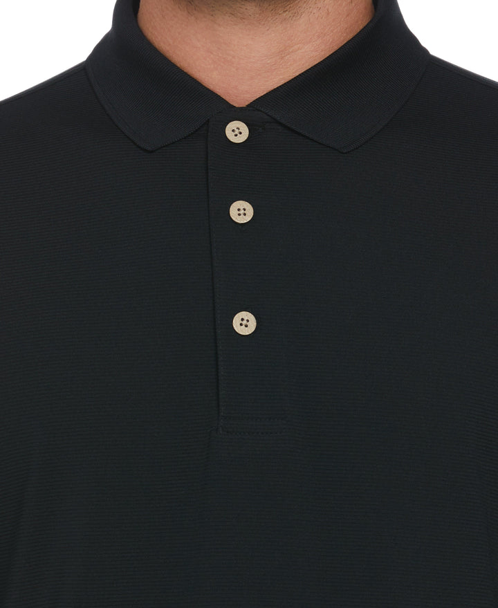 Wicking Ottoman Golf Polo Shirt (Jet Black) 