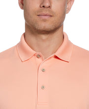 Solid Textured Polo (Peach Pink) 