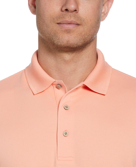 Solid Textured Polo (Peach Pink) 