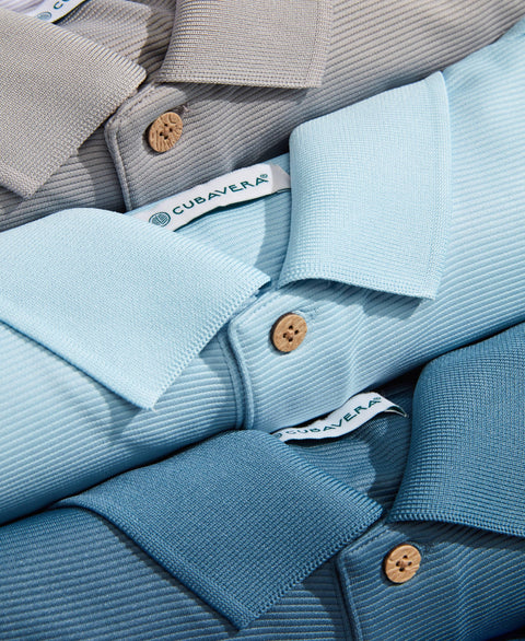 Solid Textured Polo-Polos-Cubavera