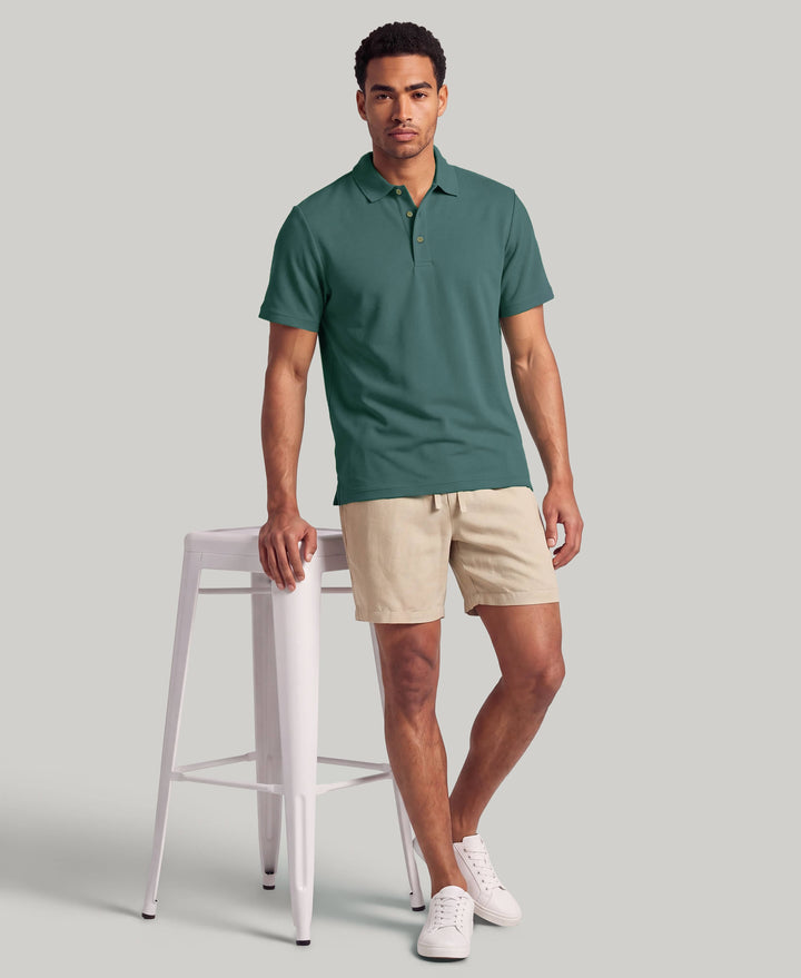 Wicking Ottoman Golf Polo Shirt (Sagebrush Green) 