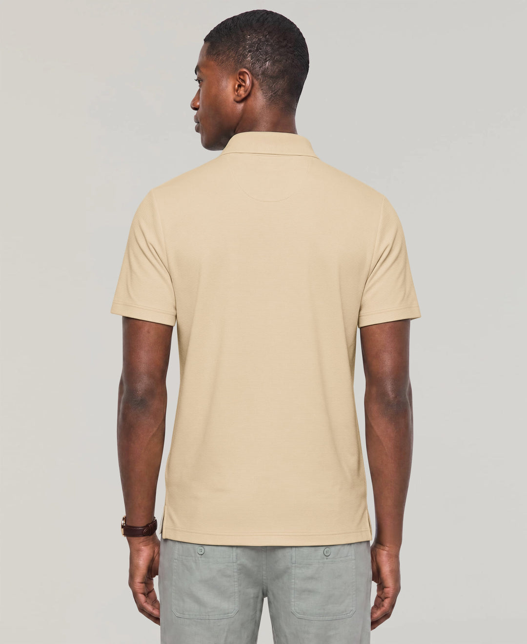 Solid Textured Polo (Rainy Day) 