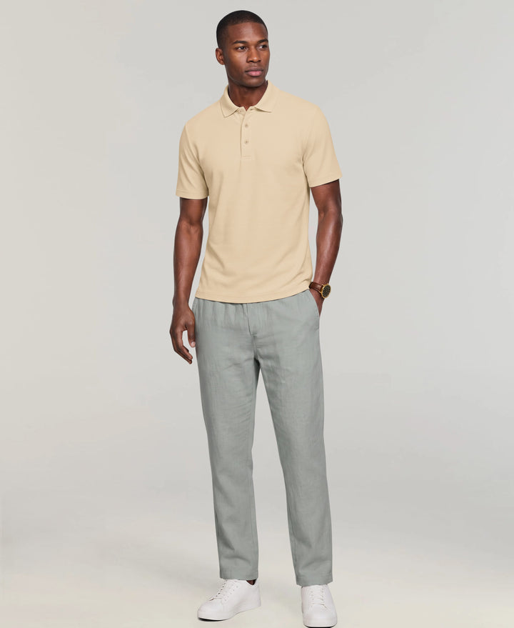 Solid Textured Polo (Rainy Day) 