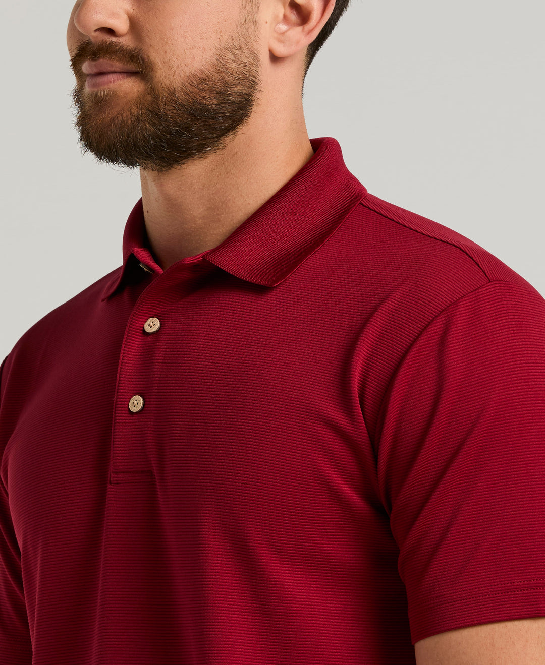 Wicking Ottoman Golf Polo Shirt (Biking Red) 