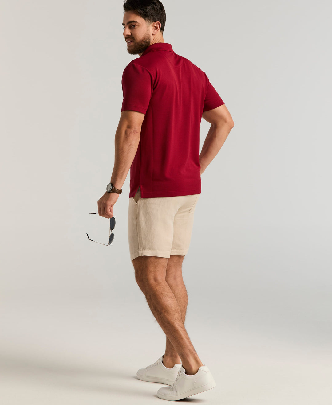 Wicking Ottoman Golf Polo Shirt (Biking Red) 