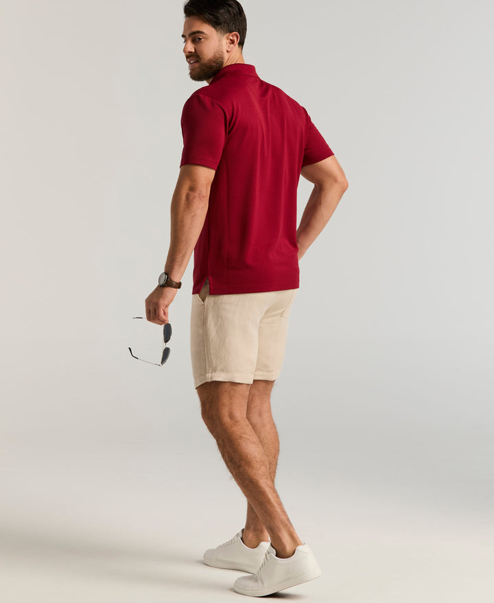 Wicking Ottoman Golf Polo Shirt (Biking Red) 