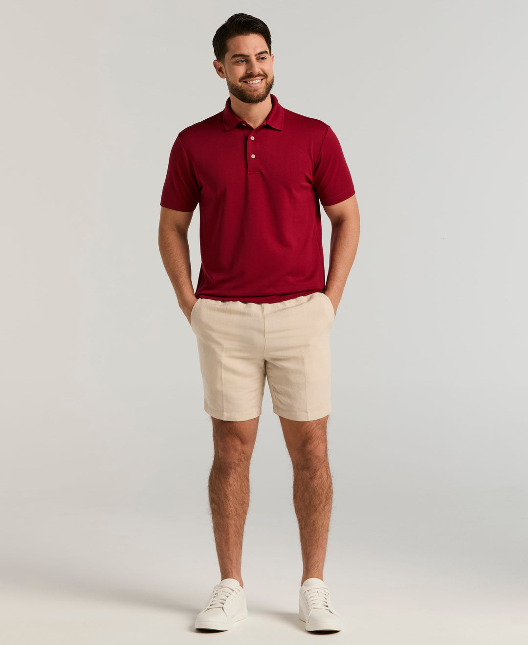 Wicking Ottoman Golf Polo Shirt (Biking Red) 