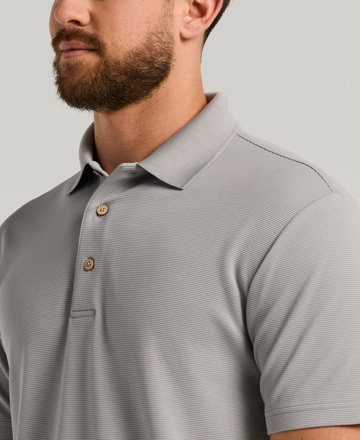 Wicking Ottoman Golf Polo Shirt (Sleet) 