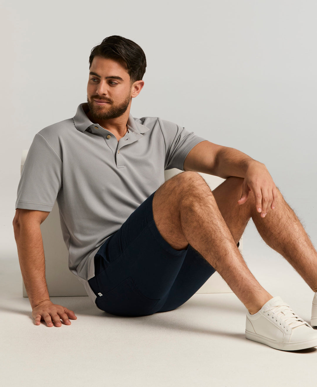Wicking Ottoman Golf Polo Shirt (Sleet) 