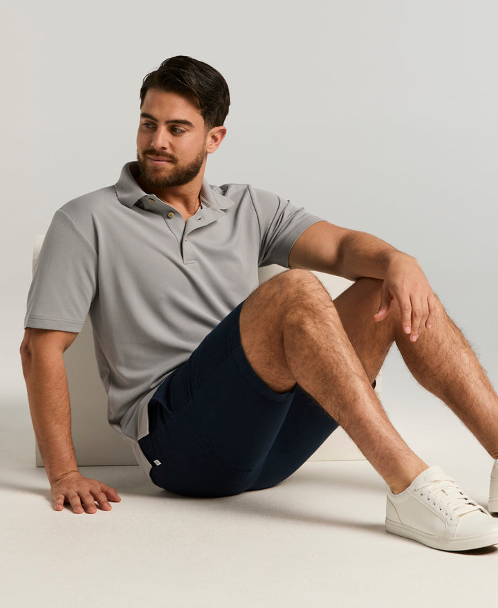 Wicking Ottoman Golf Polo Shirt (Sleet) 