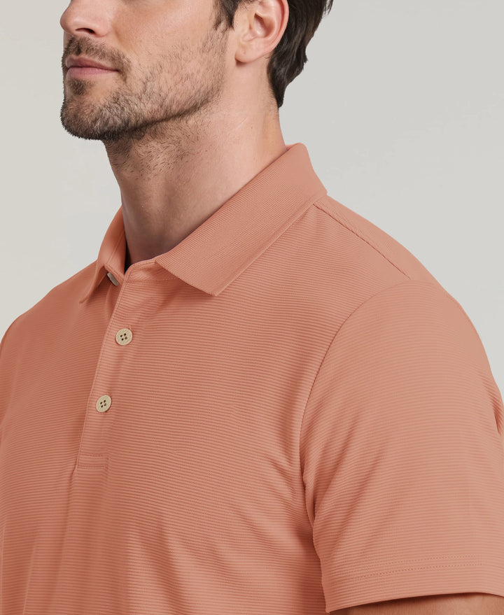 Solid Textured Polo (Rose Dawn) 