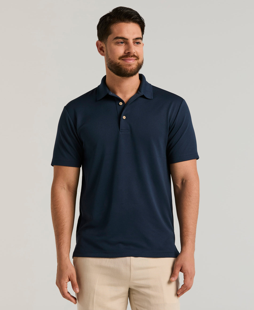 Wicking Ottoman Golf Polo Shirt (Dress Blues) 