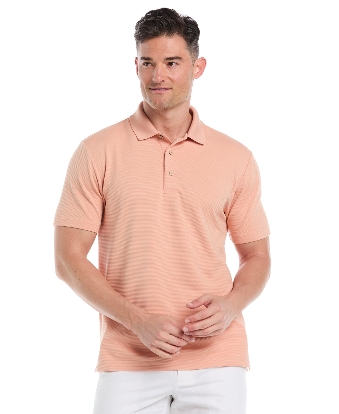 Wicking Ottoman Golf Polo Shirt (Dusty Coral) 