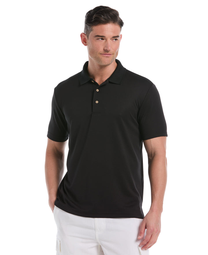 Wicking Ottoman Golf Polo Shirt (Jet Black) 
