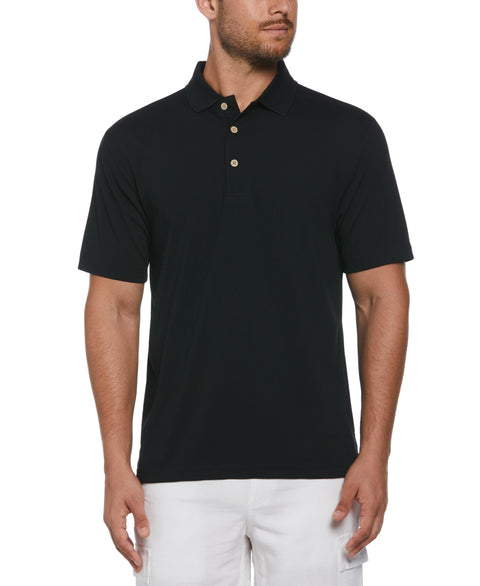 Solid Ottoman Essential Polo (Jet Black) 