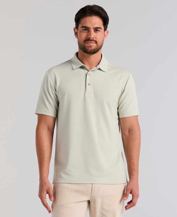 Wicking Ottoman Golf Polo Shirt (Mercury) 