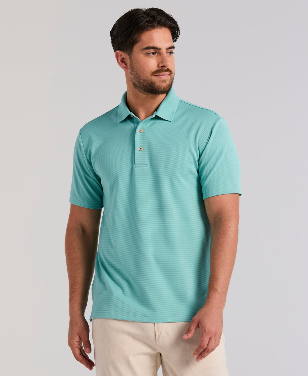 Wicking Ottoman Golf Polo Shirt (Nile Blue) 