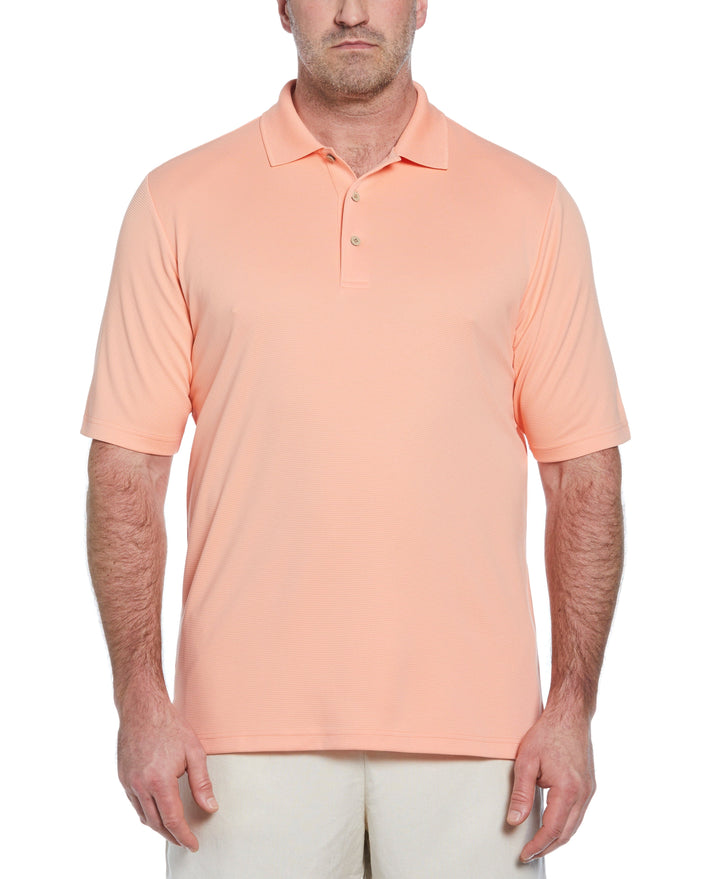 Big & Tall Solid Textured Polo (Peach Pink) 