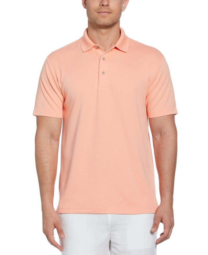 Wicking Ottoman Golf Polo Shirt (Peach Pink) 