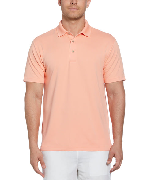 Solid Textured Polo (Peach Pink) 
