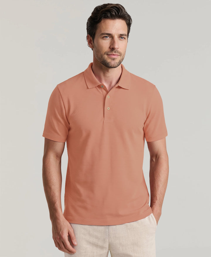 Solid Textured Polo (Rose Dawn) 