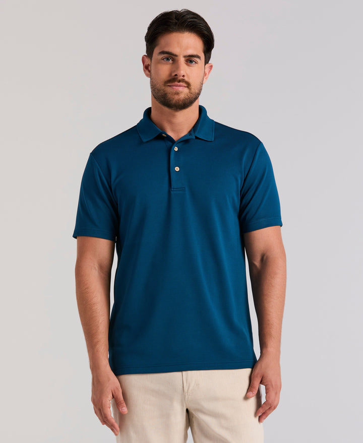 Wicking Ottoman Golf Polo Shirt (Sailor Blue) 
