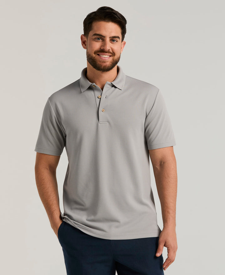 Wicking Ottoman Golf Polo Shirt (Sleet) 