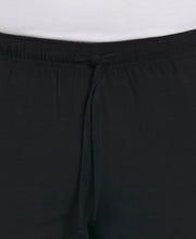Solid Textured Pull On Drawstring Shorts (Jet Black) 