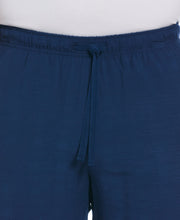Solid Textured Pull On Drawstring Shorts (Estate Blue) 
