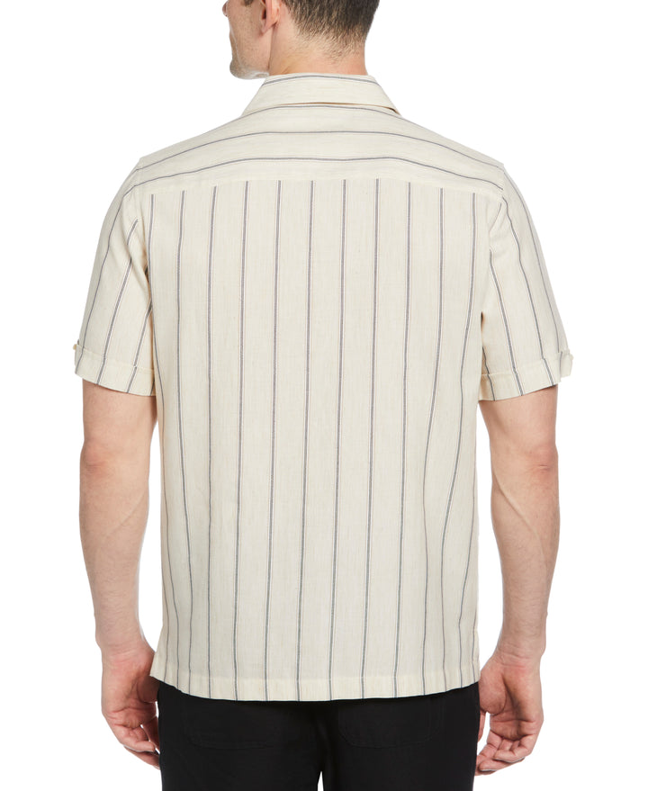 Space-Dyed Dobby Stripe Shirt (Linen) 