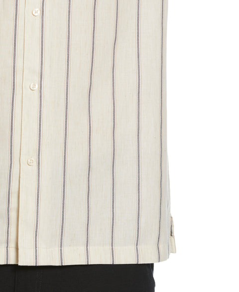 Space-Dyed Dobby Stripe Shirt (Linen) 