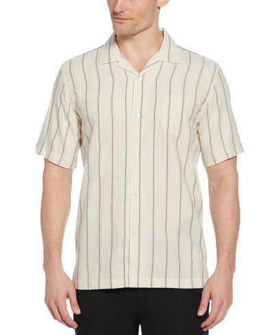 Space-Dyed Dobby Stripe Shirt (Linen) 