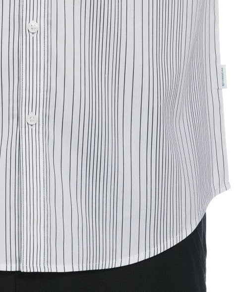 Stripe Banded Collar Shirt-Casual Shirts-Cubavera