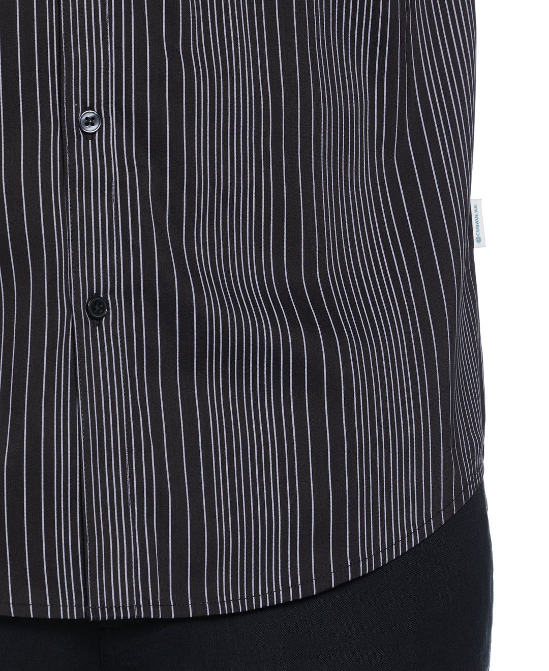Stripe Banded Collar Shirt (Moonless Night) 