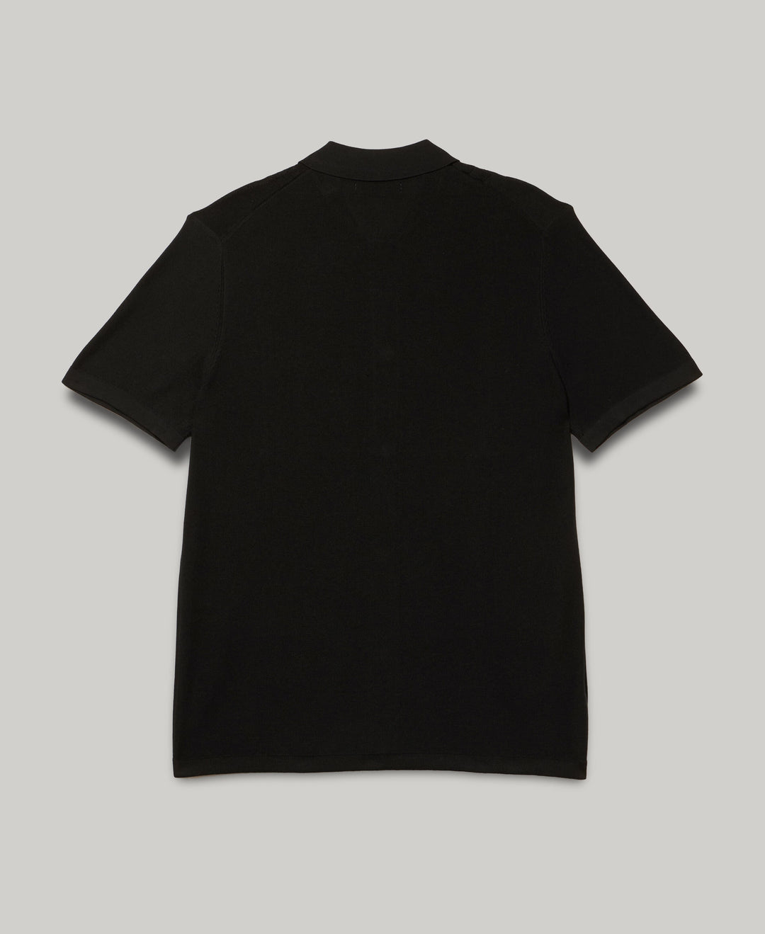 Stripe Coatfront Sweater Shirt (Jet Black) 