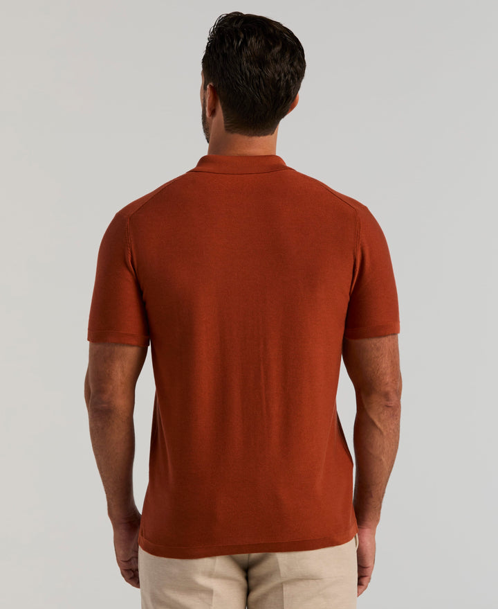 Stripe Coatfront Sweater Shirt (Arabian Spice) 