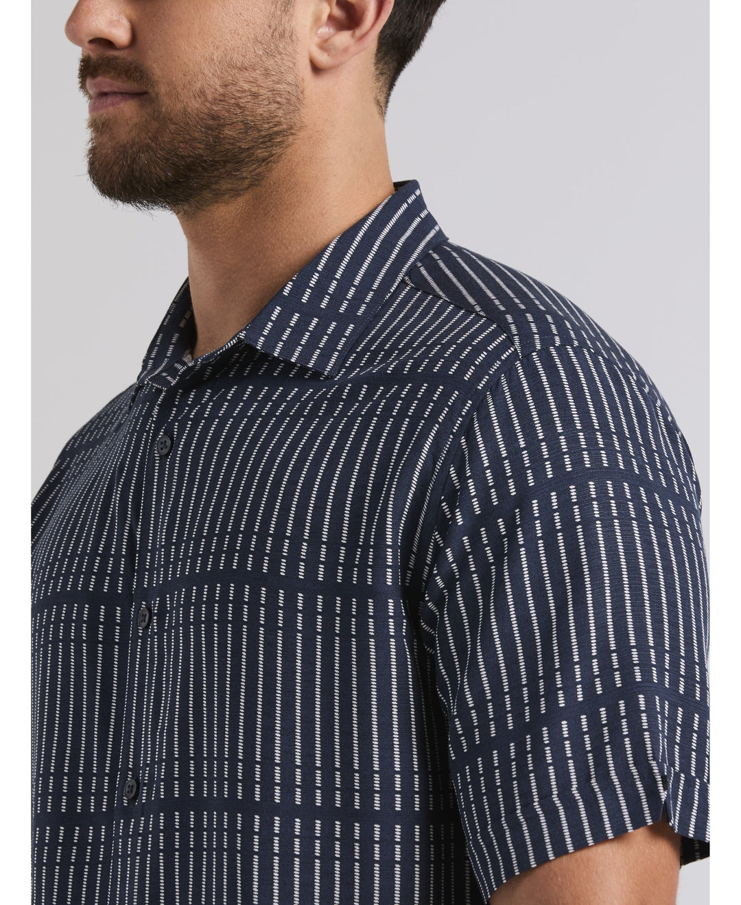 Stripe Print Shirt-Casual Shirts-Cubavera