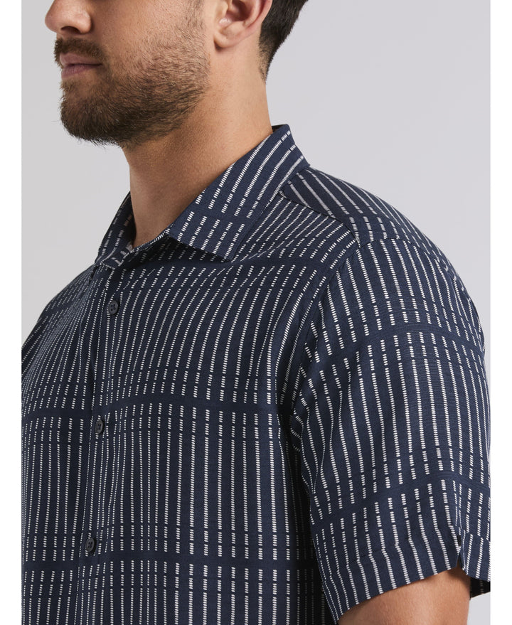 Stripe Print Shirt-Casual Shirts-Cubavera