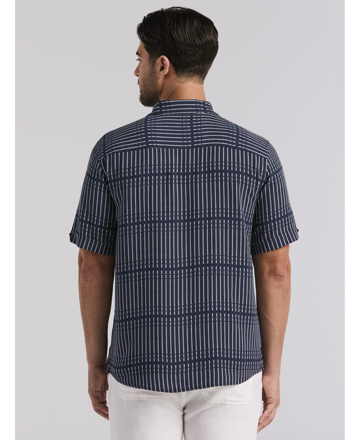 Stripe Print Shirt-Casual Shirts-Cubavera