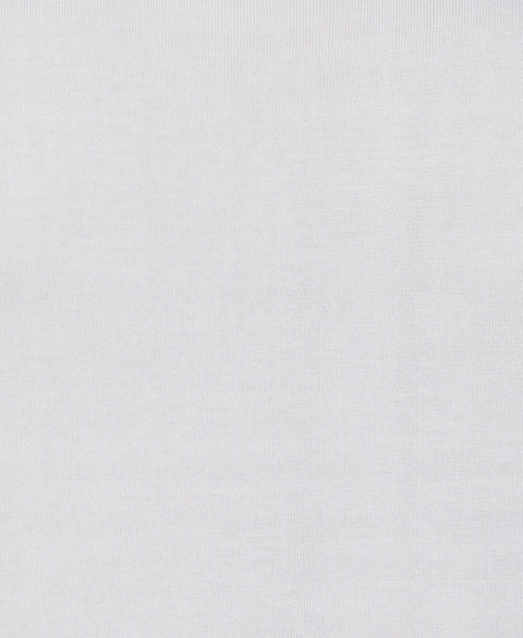 Striped Johnny Collar Polo Sweater (Brilliant White) 