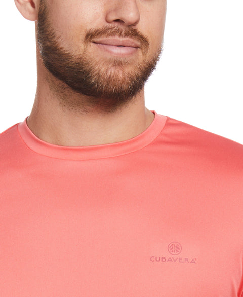 Sun Protection Pineapple Print Stretch Shirt (Sun Kissed Coral) 