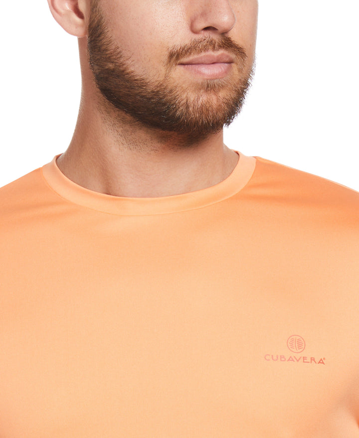 Sun Protection Pineapple Print Stretch Shirt (Cadmium Orange) 