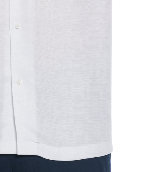 Sunset Chest Print Cuban Collar Shirt (Brilliant White) 