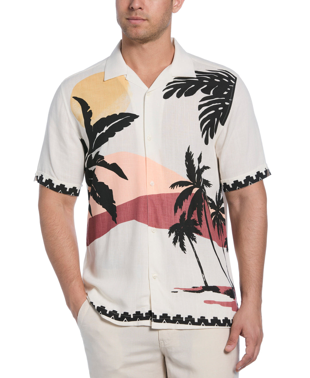 Sunset Print Shirt (Egret) 